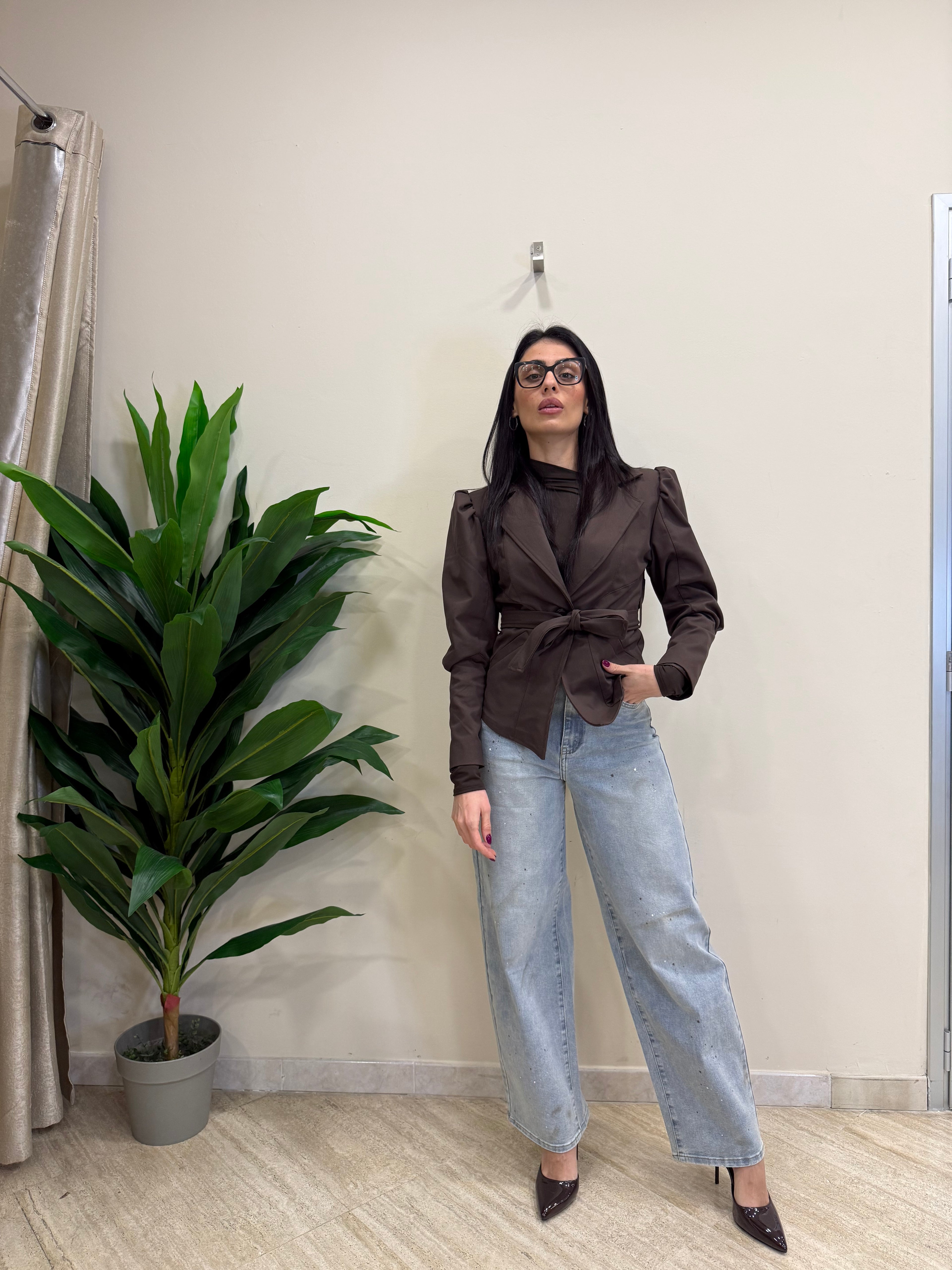 Jeans mod Zara con risvolto