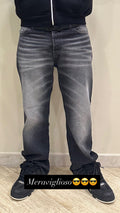 Jeans nero sfumato grigio