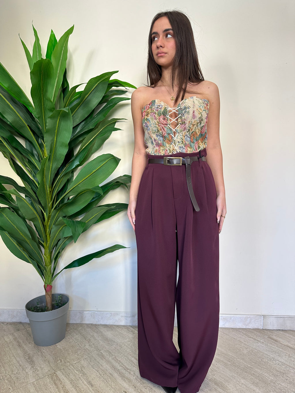 Pantalone con cinta just