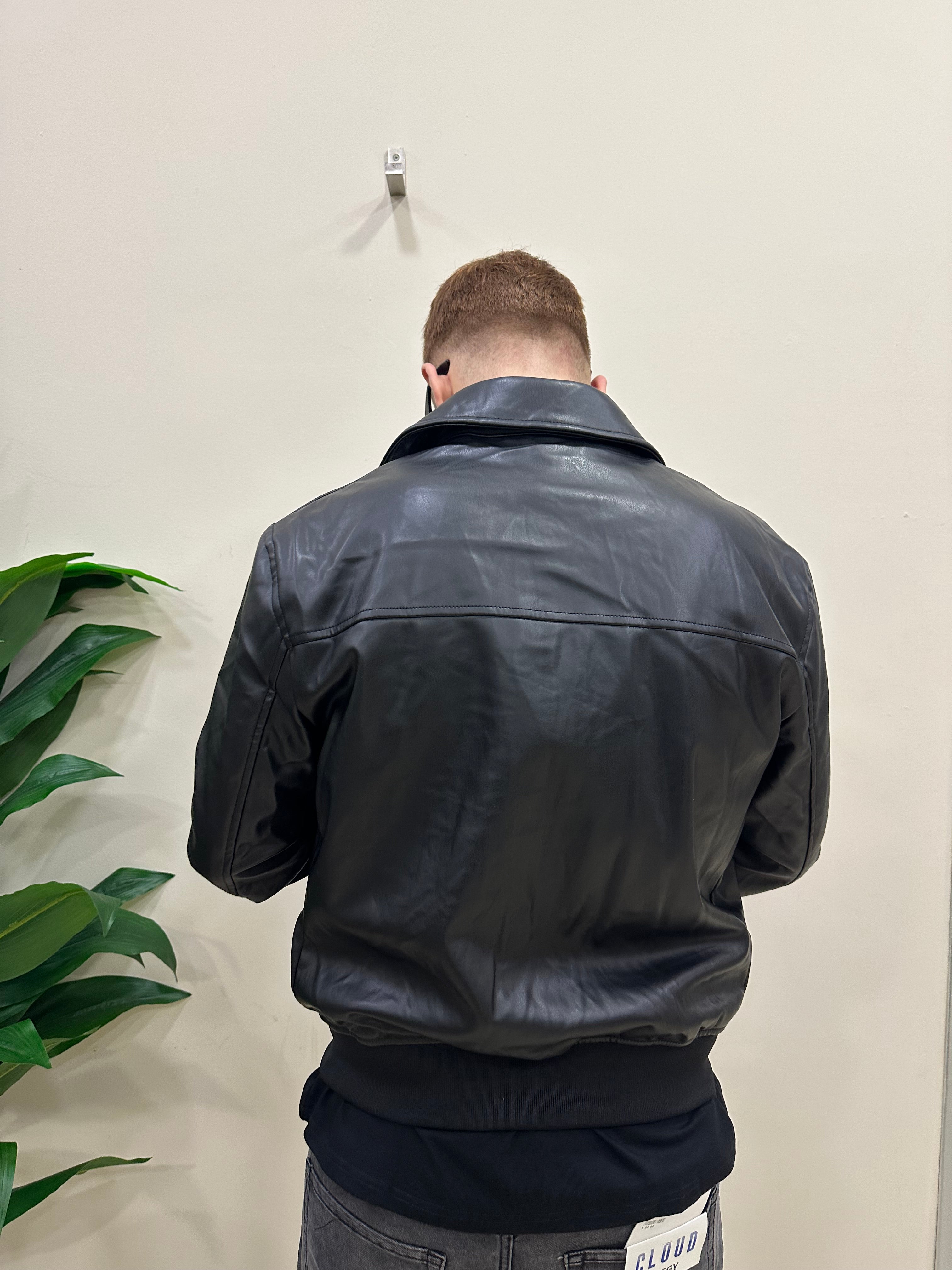 giubbino ecopelle uomo