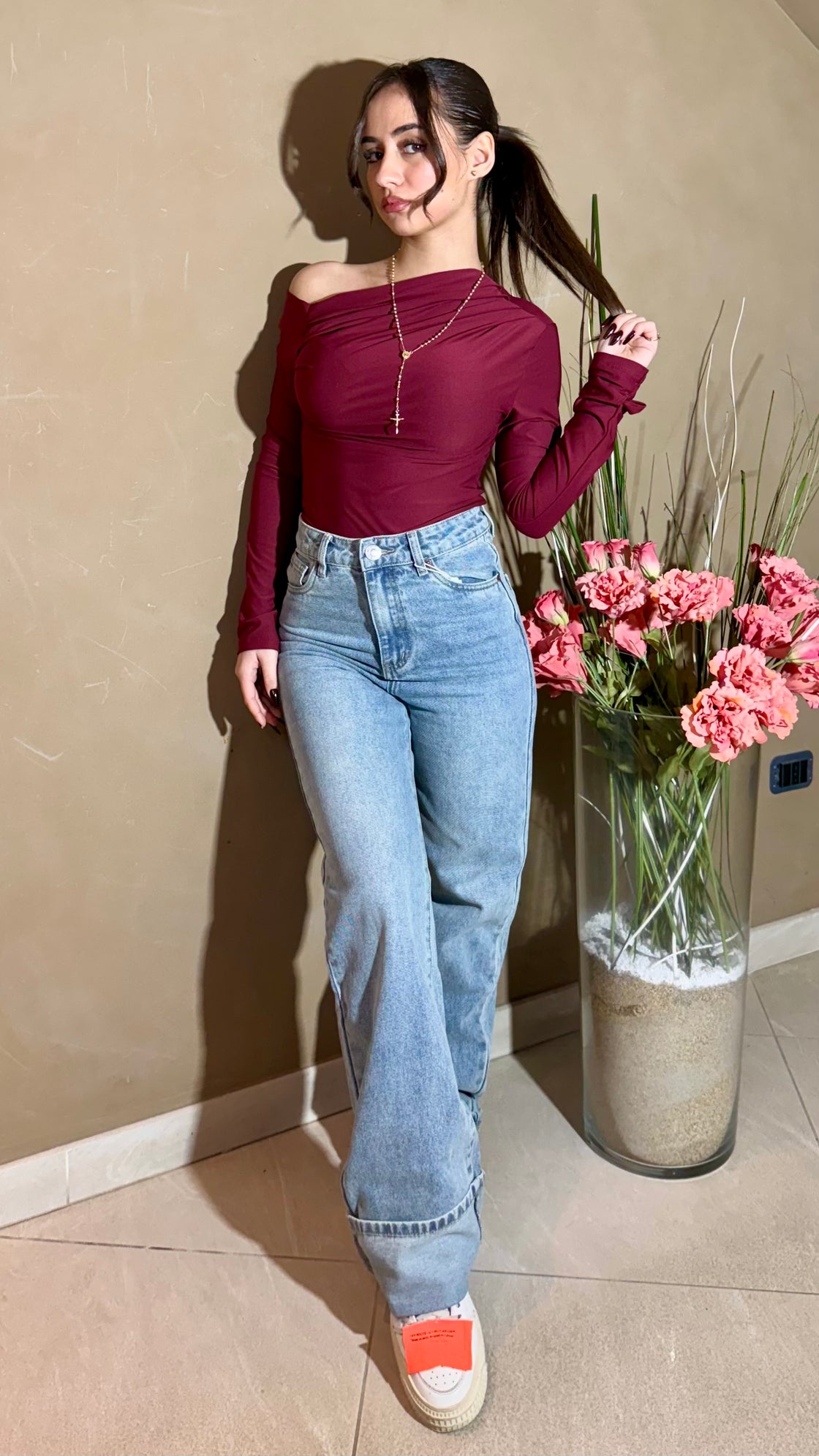 Jeans mod Zara pieghi e