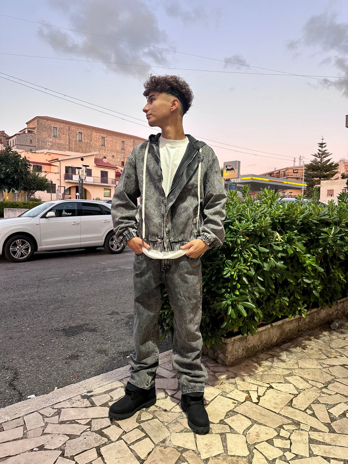 Coordinato jeans grigio