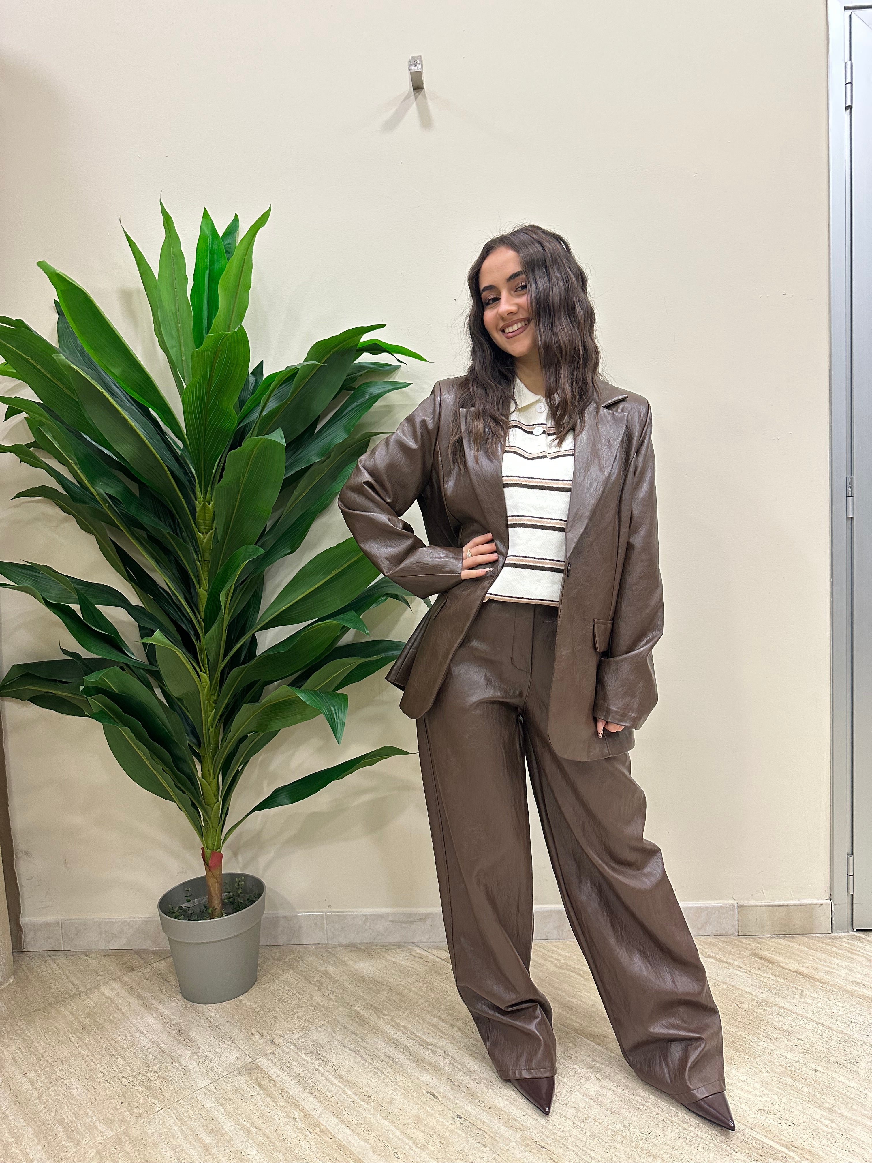 Pantalone ecopelle