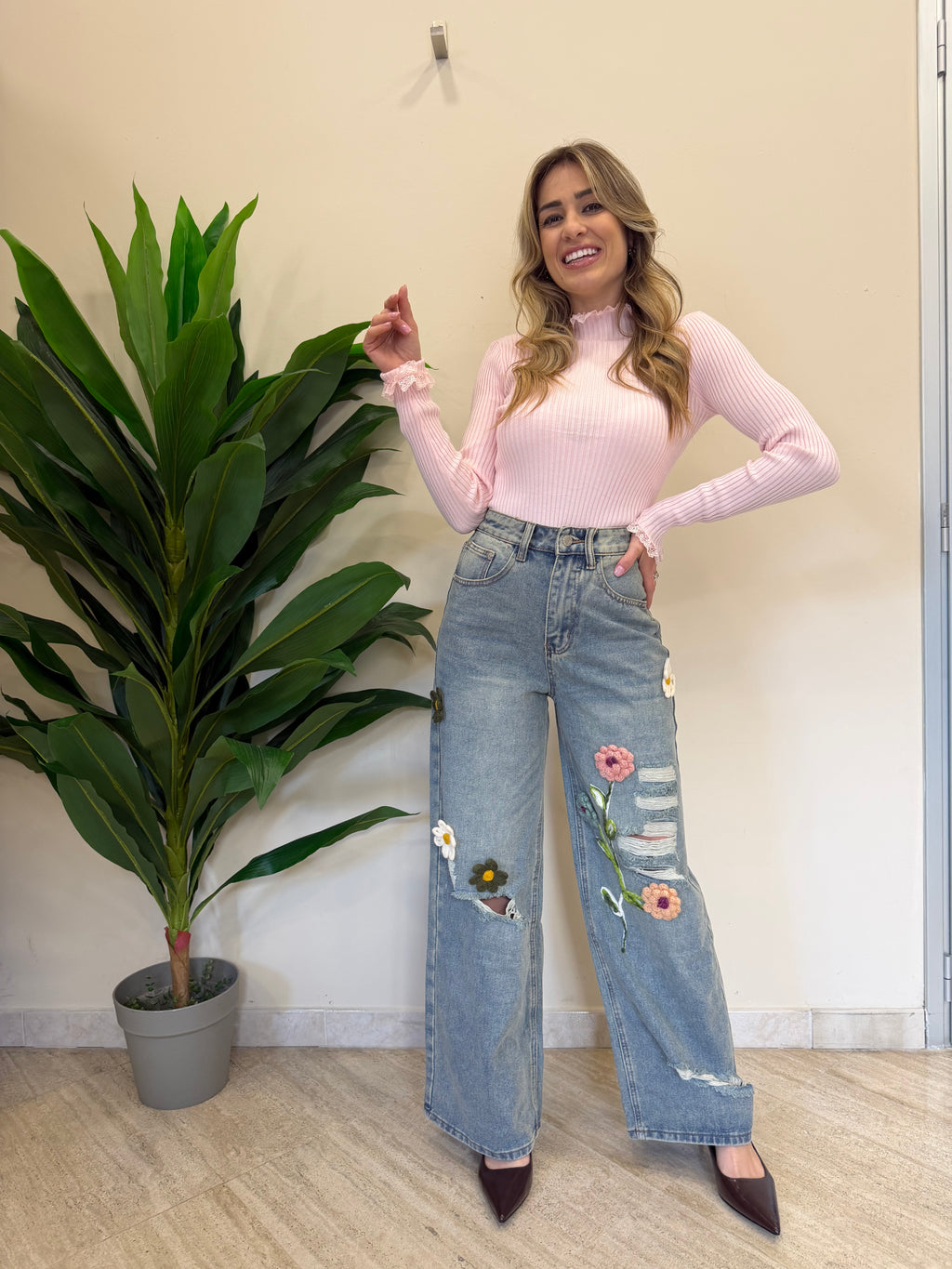 Jeans flowers