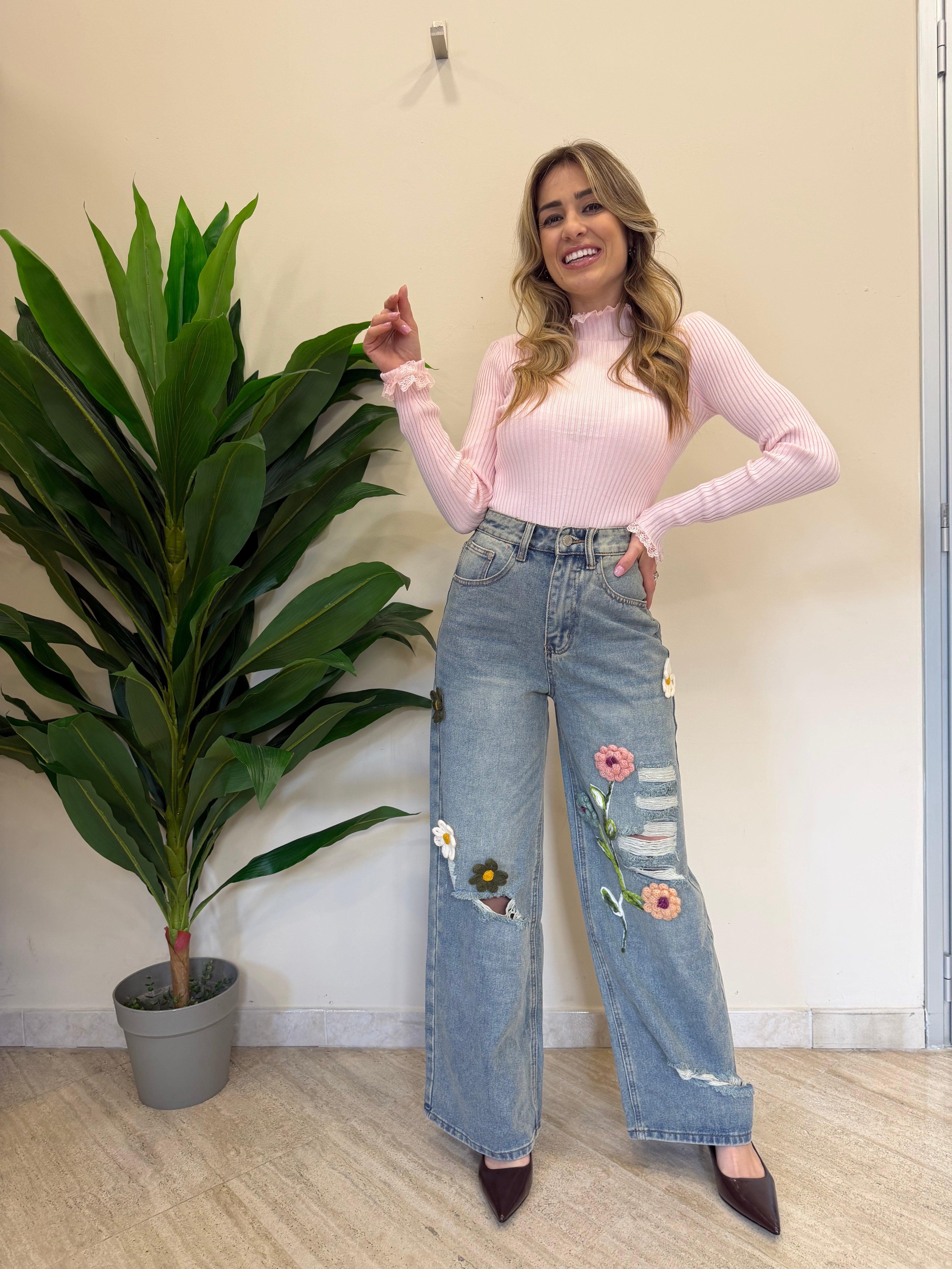 Jeans flowers