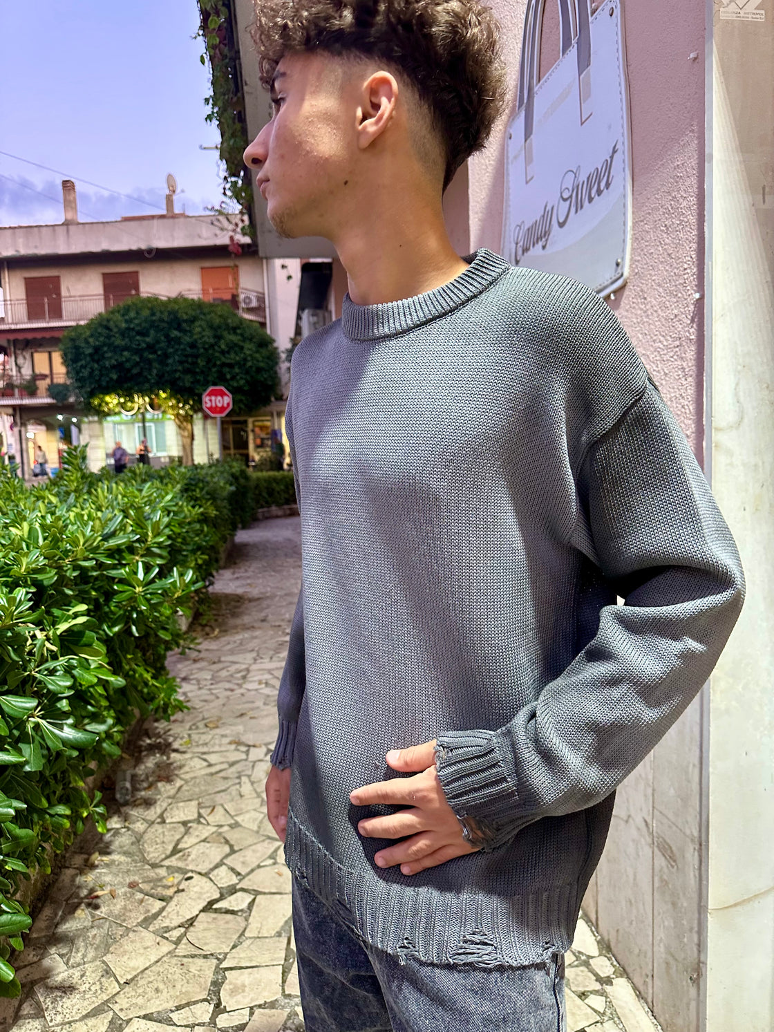 Maglioncino sfumato grigio
