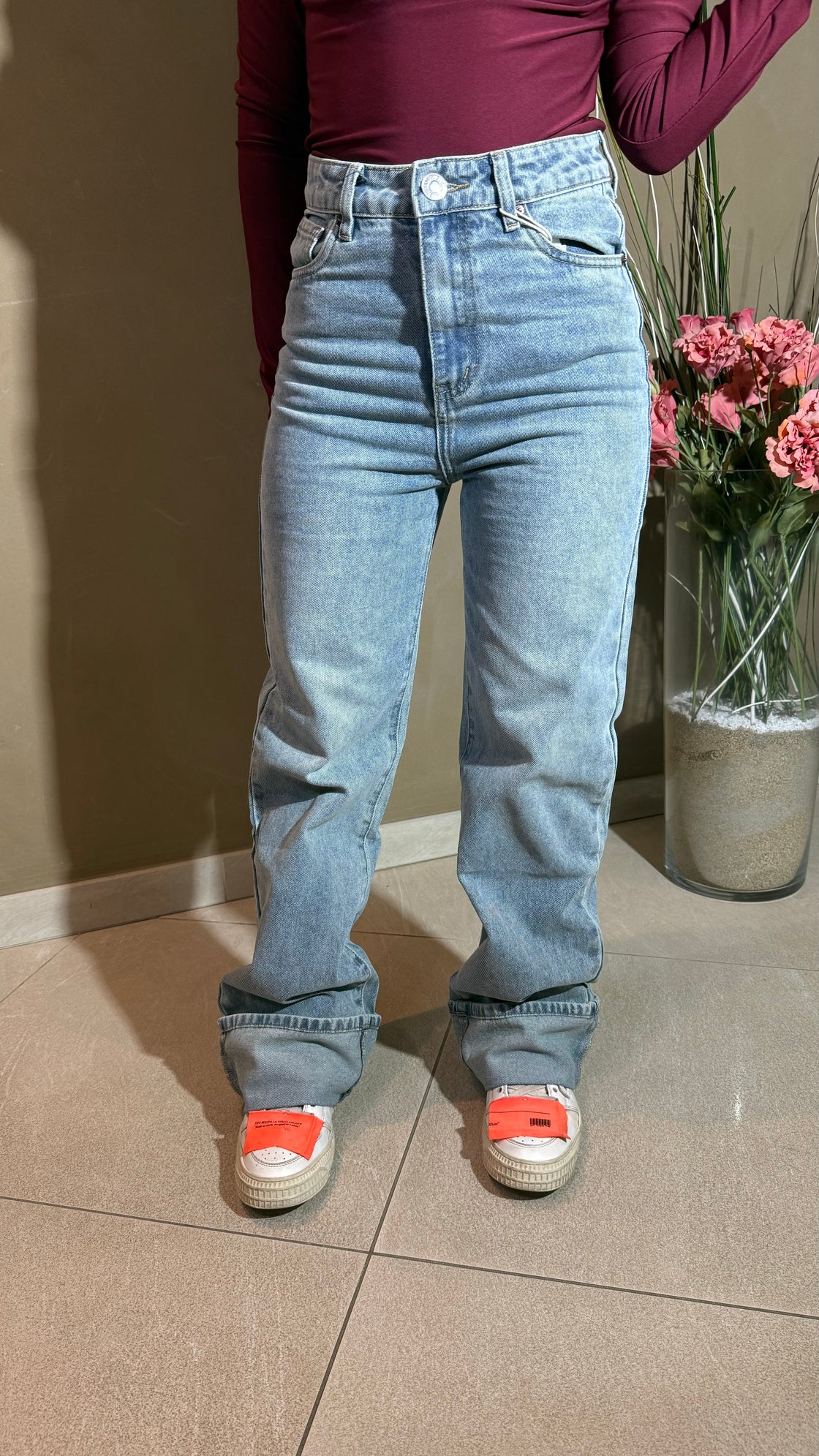 Jeans mod Zara pieghi e