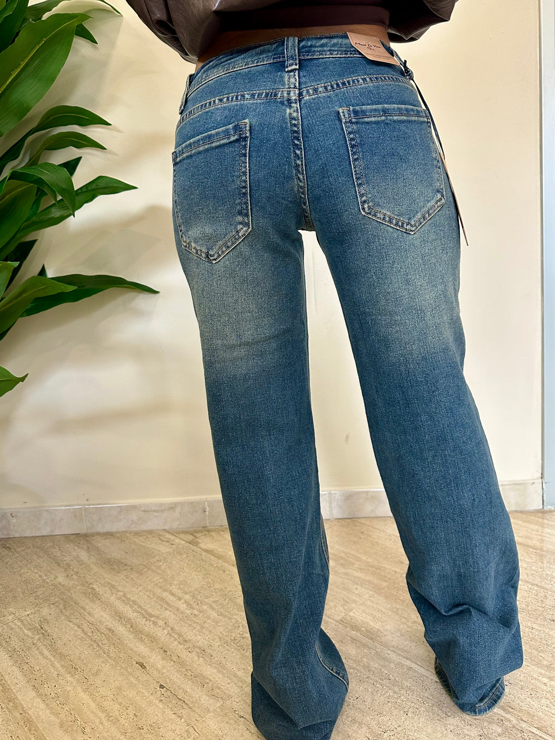 Jeans vita bassa sfumato