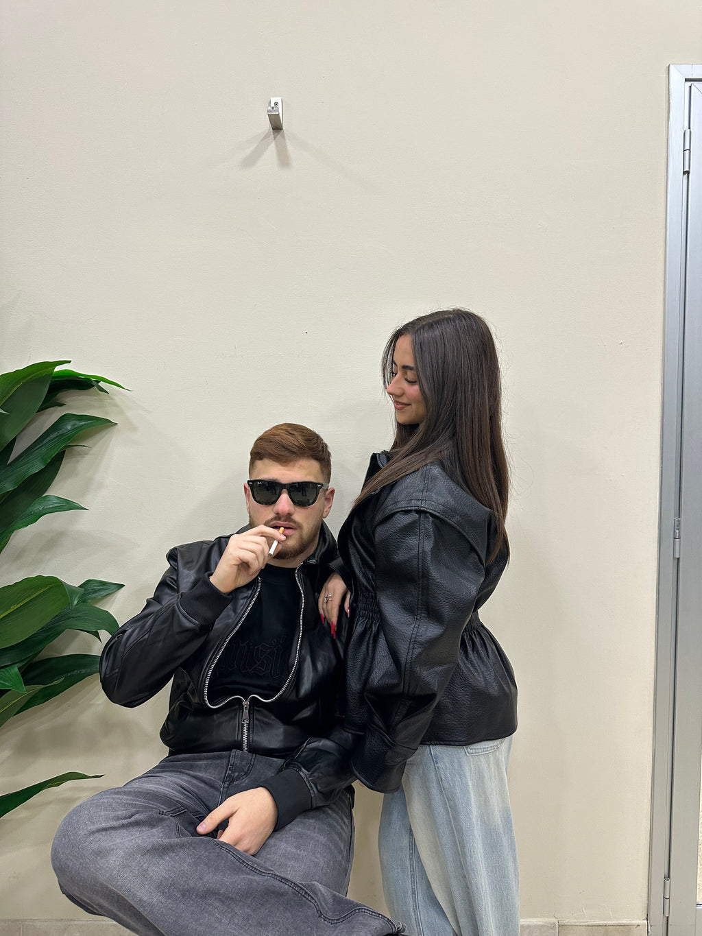 giubbino ecopelle uomo