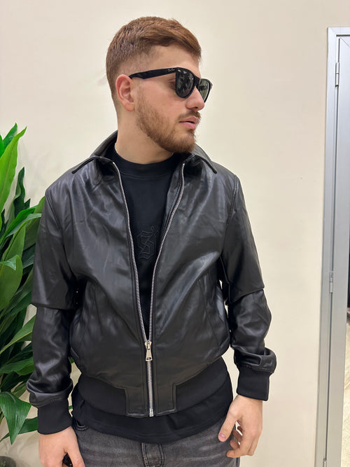 giubbino ecopelle uomo