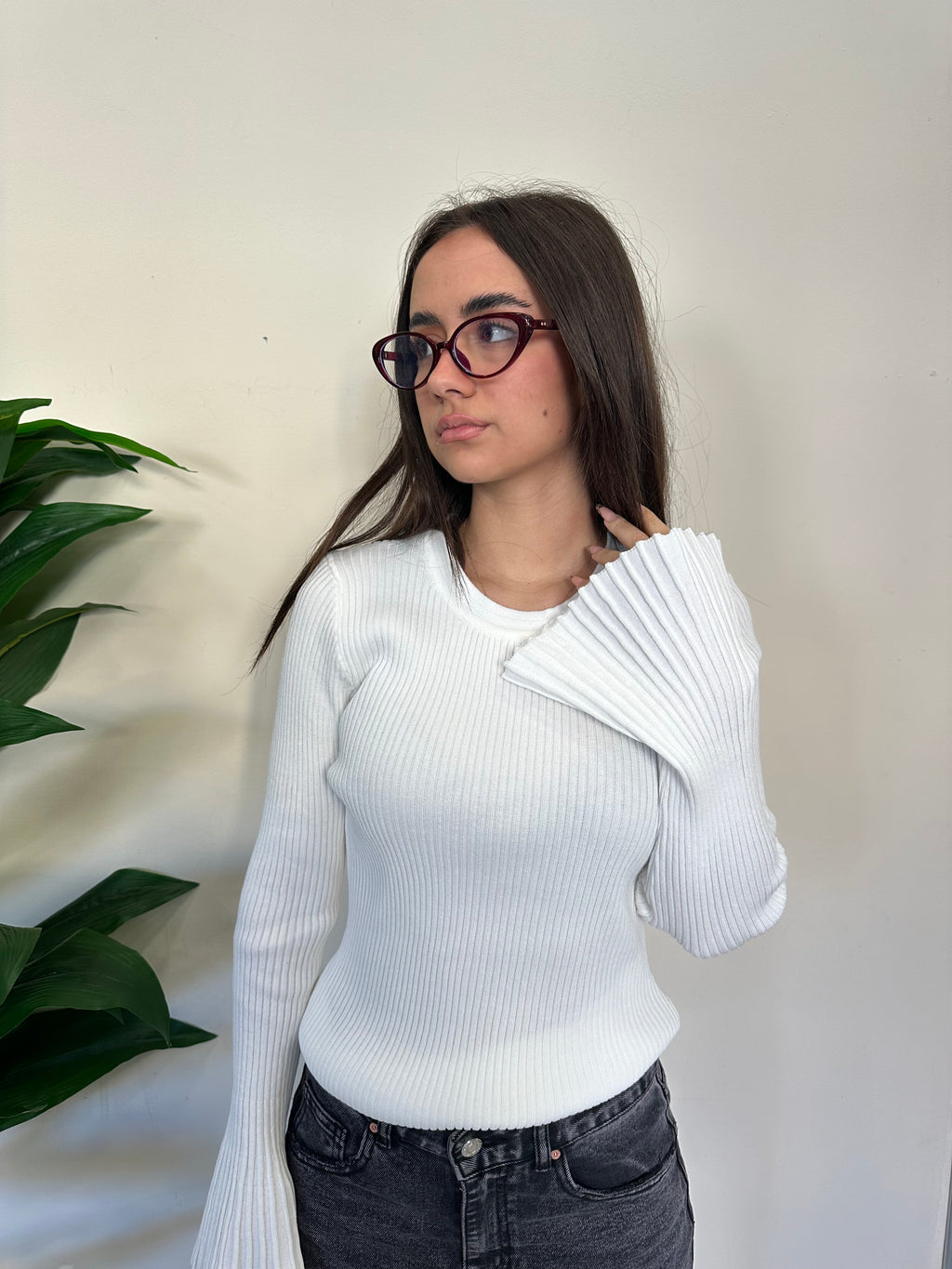 Maglia manica a trombetta