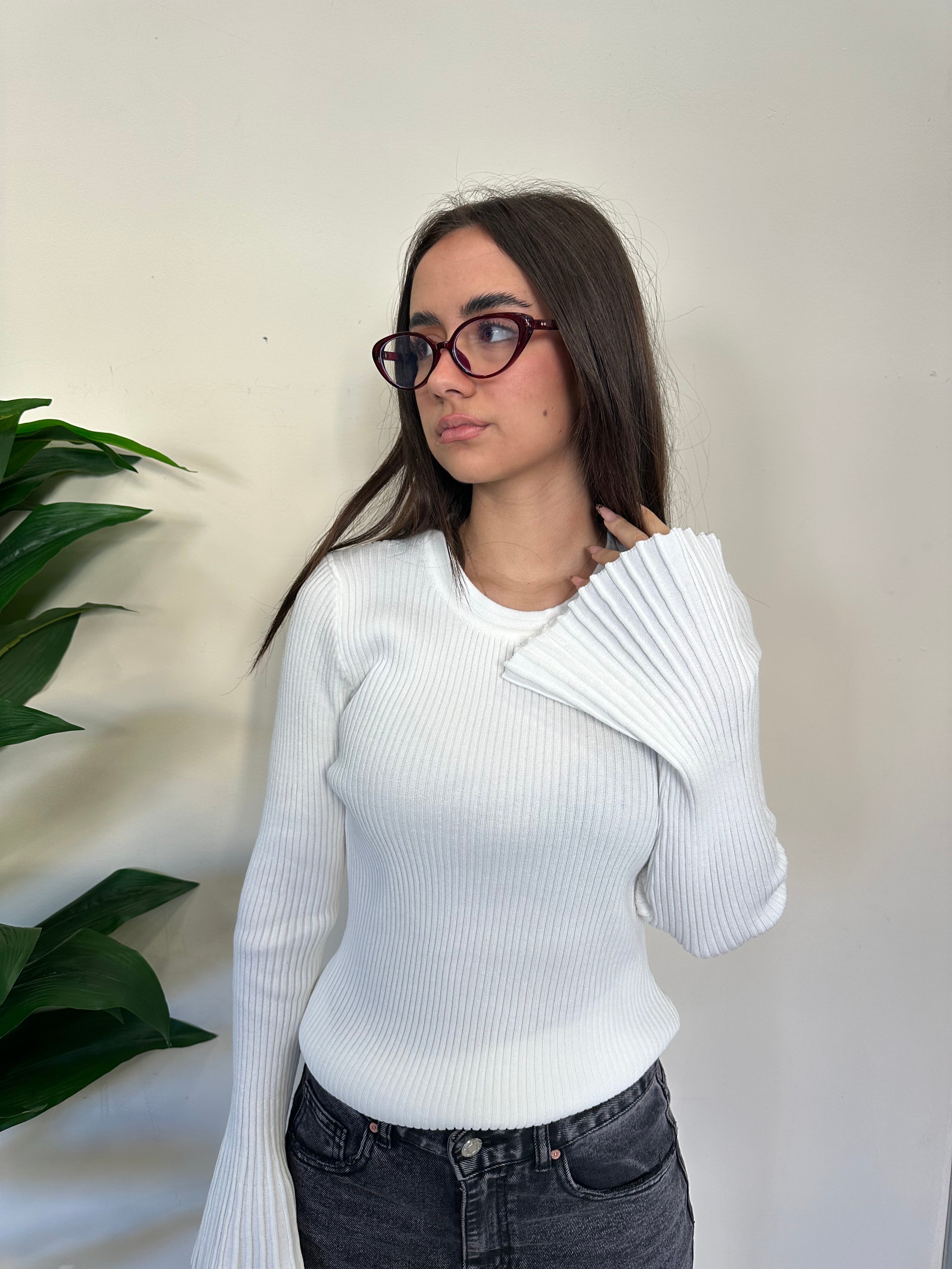Maglia manica a trombetta