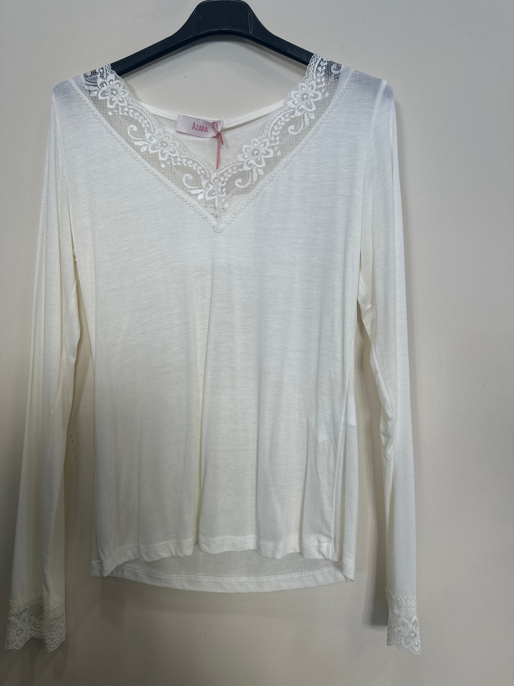 Maglia scollo V pizzo