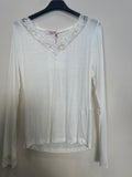 Maglia scollo V pizzo