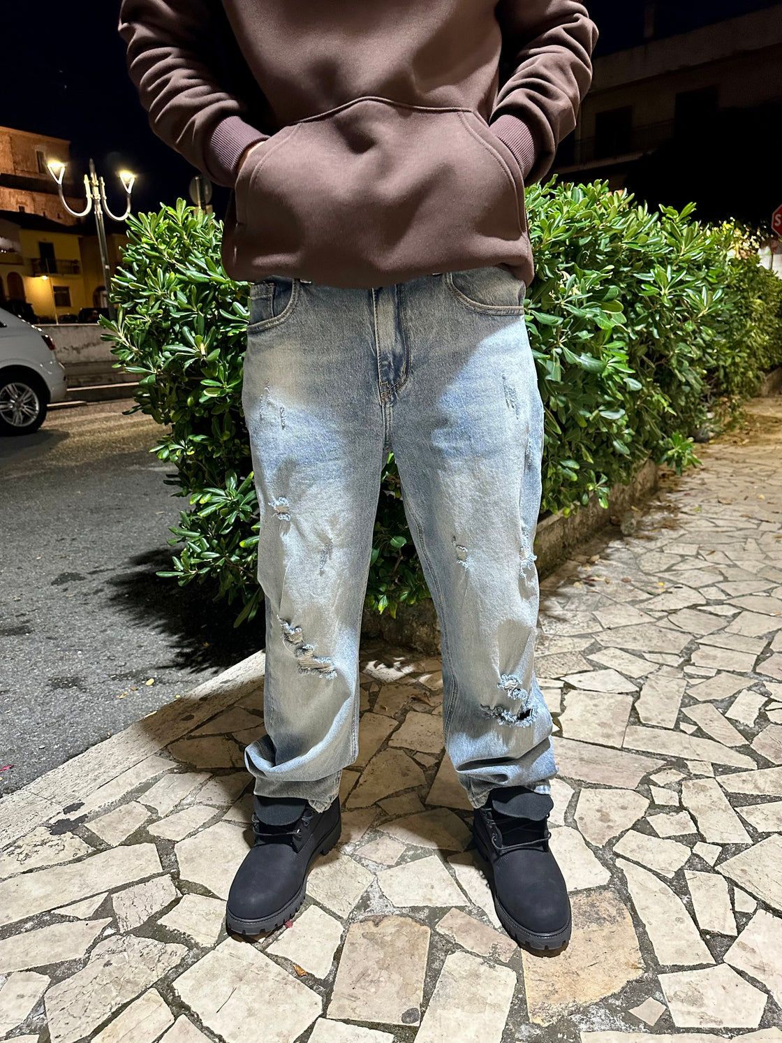 Jeans strappato Baggy