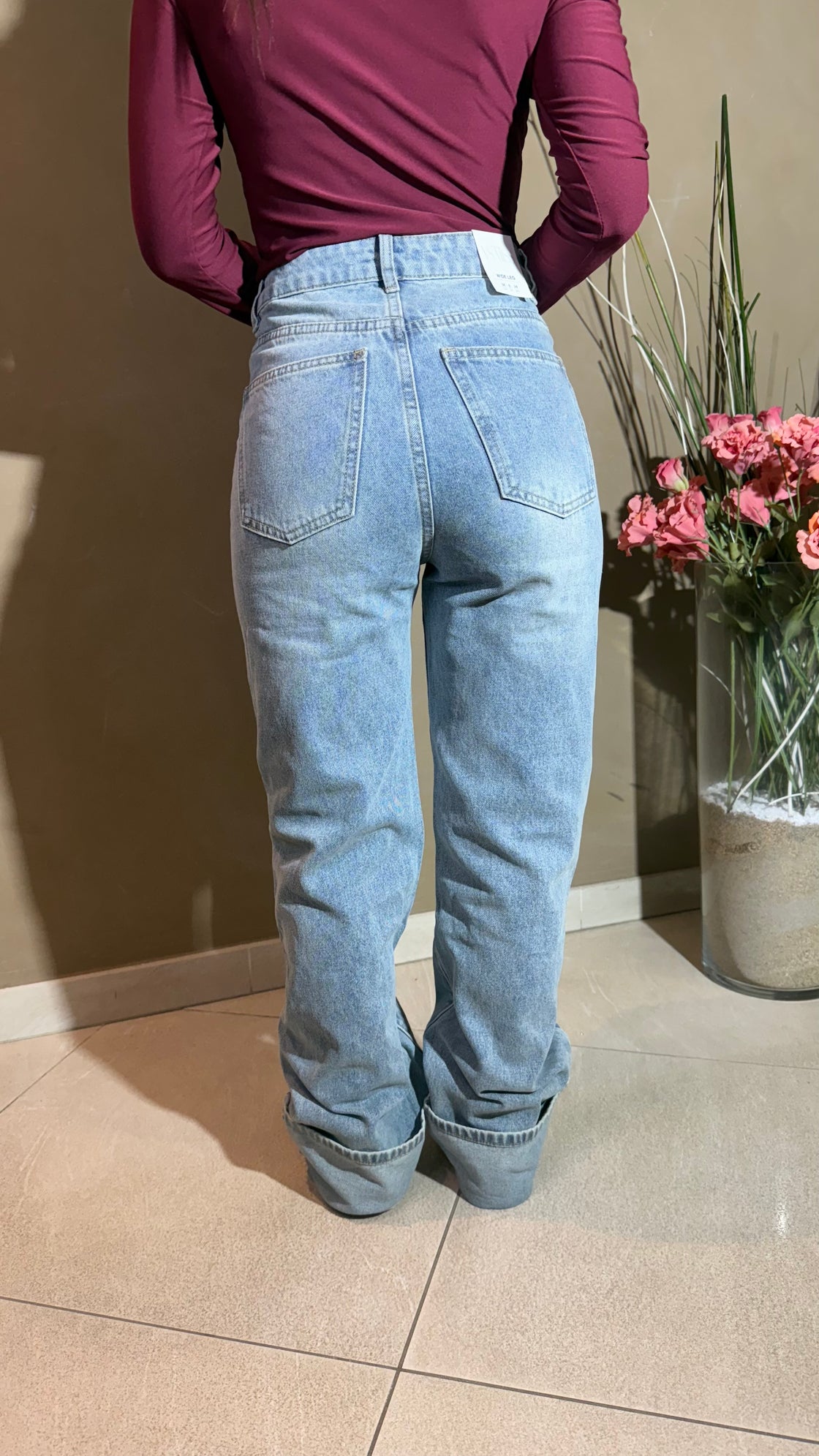 Jeans mod Zara pieghi e